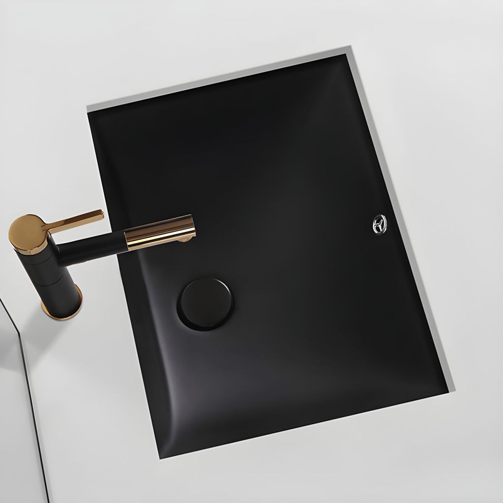 Black Undermount Vanity Sink Modern Porcelain Undermount Vanity Sink