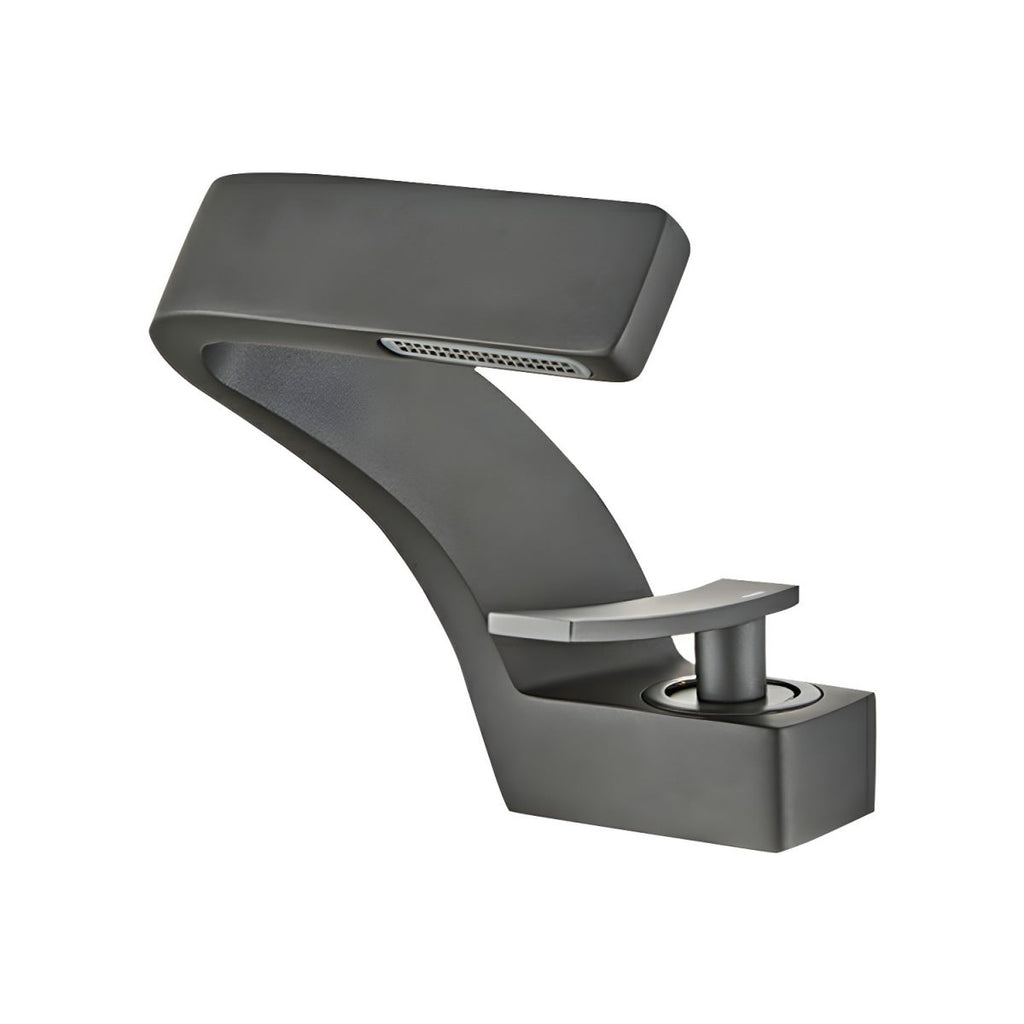 Modern Vessel Sink Faucet with Touch-Activated Waterfall Spout and Copper Finish