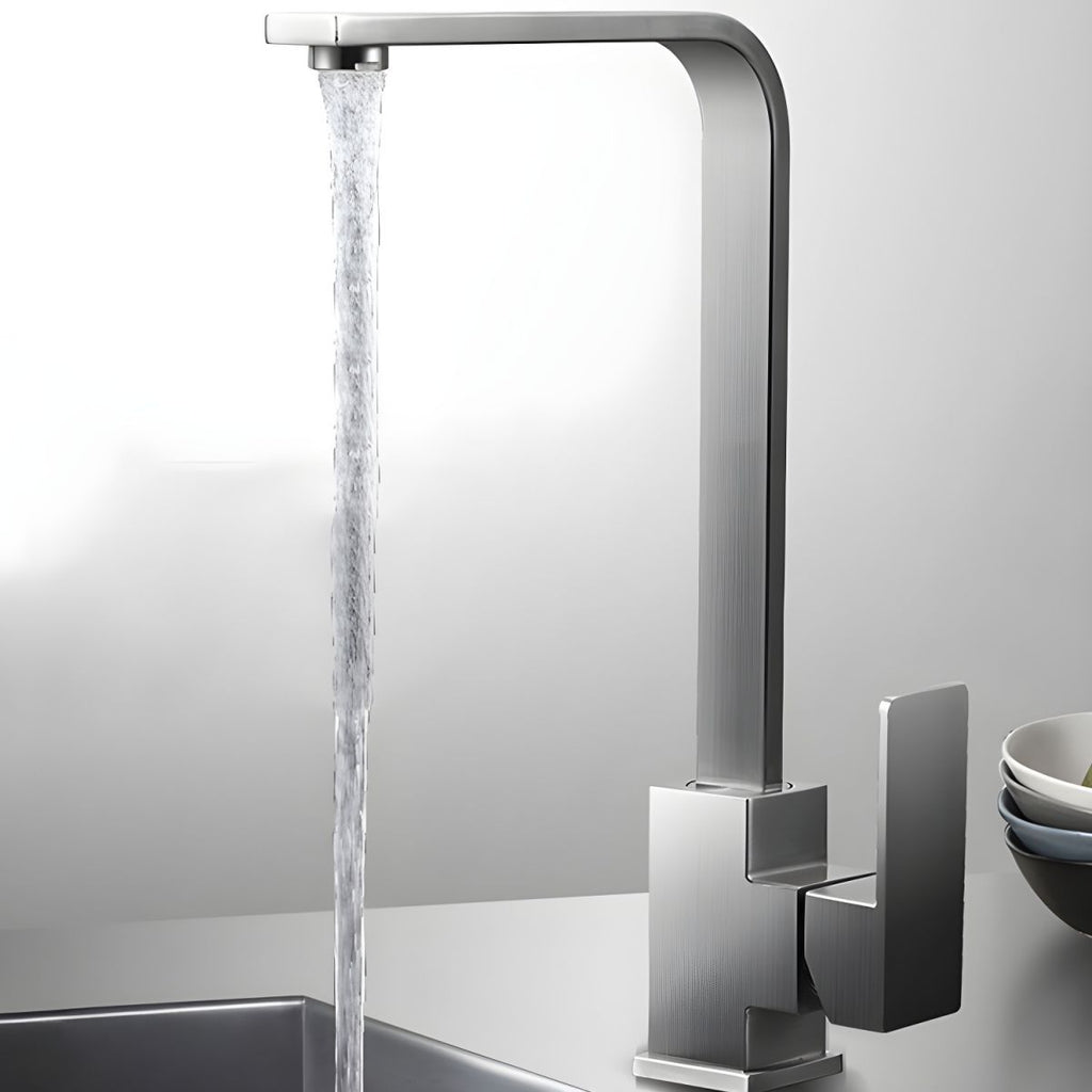Contemporary Kitchen Faucet Swivel Spout High Arc Kitchen Bar Faucet