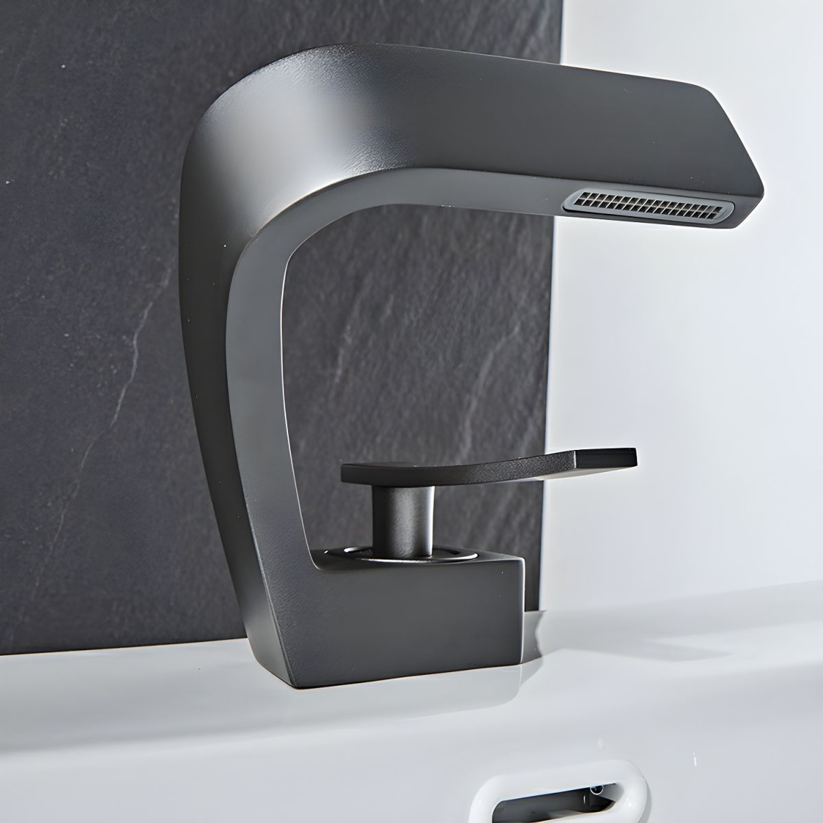 Modern Vessel Sink Faucet with Touch-Activated Waterfall Spout and Copper Finish