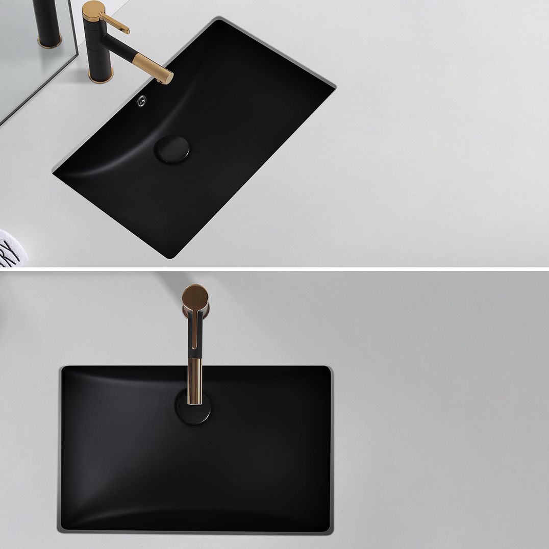 Black Undermount Vanity Sink Modern Porcelain Undermount Vanity Sink