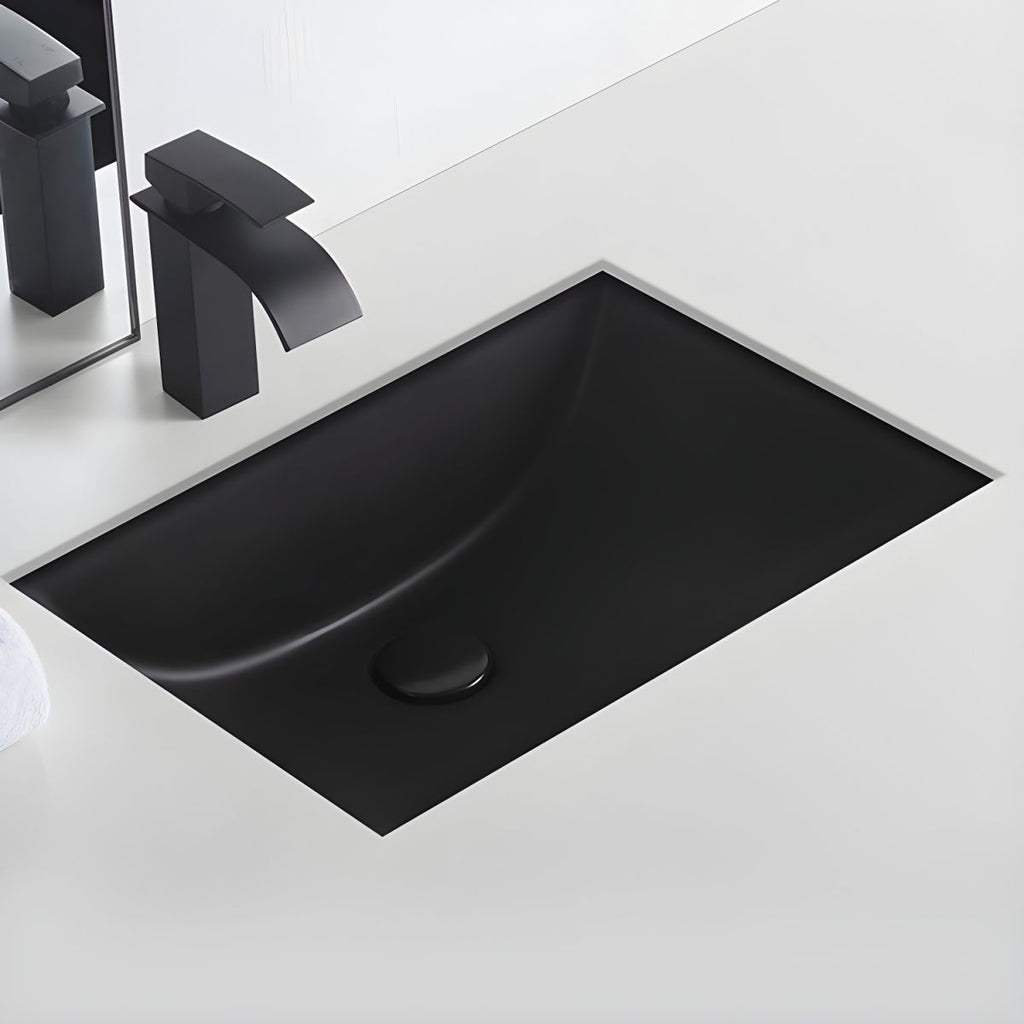 Black Undermount Vanity Sink Modern Porcelain Undermount Vanity Sink