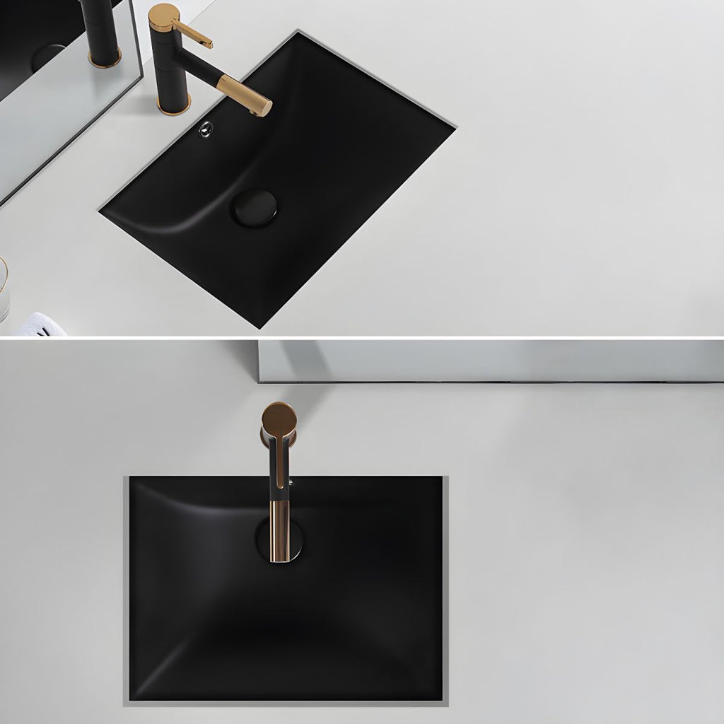 Black Undermount Vanity Sink Modern Porcelain Undermount Vanity Sink