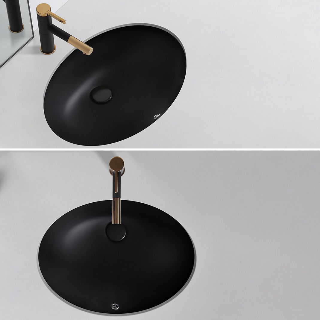 Black Undermount Vanity Sink Modern Porcelain Undermount Vanity Sink