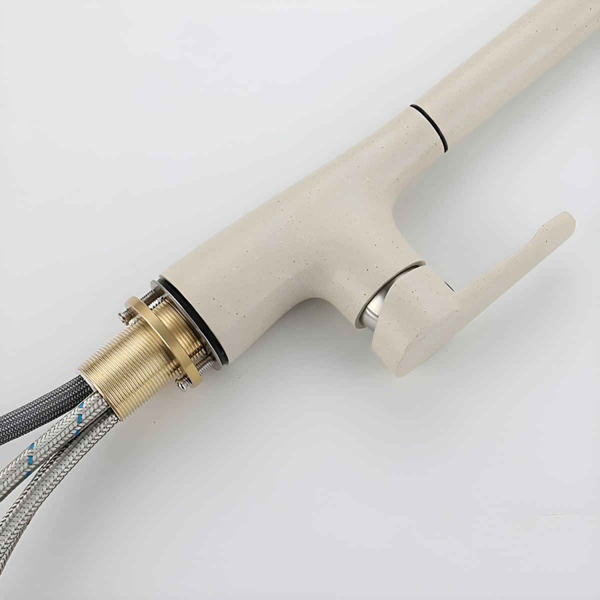 Pure Color Kitchen Faucet Rust Resistant Single Lever Handle Swivel Spout