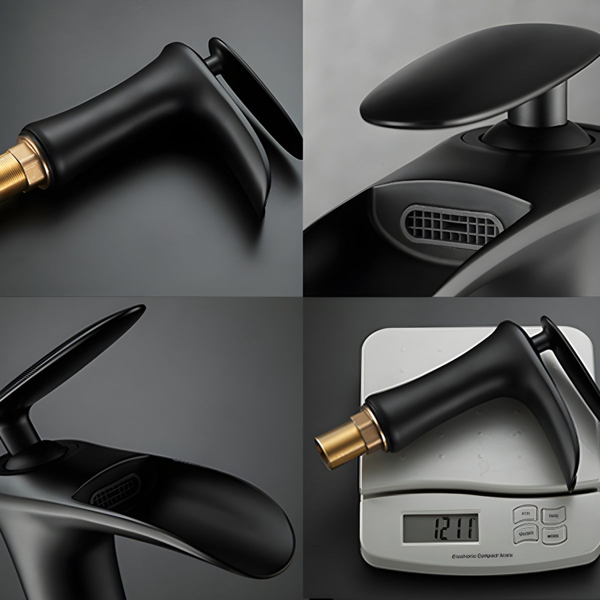 Contemporary Single Handle Desk-mounted Metal Material Basin Waterfall Bathroom Faucet