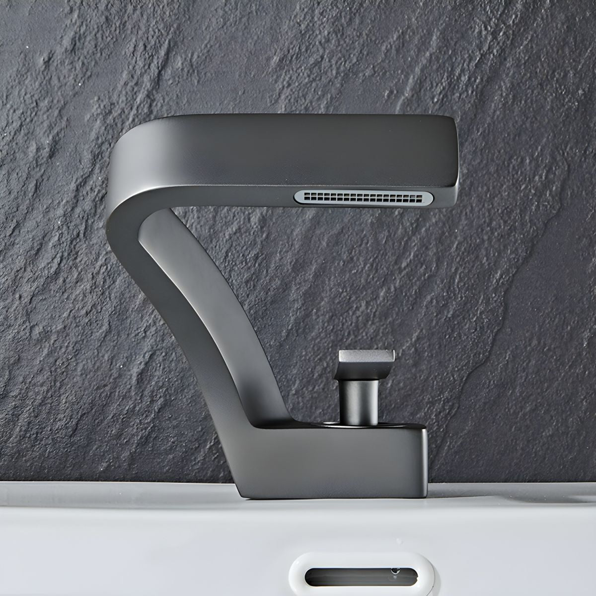 Modern Vessel Sink Faucet with Touch-Activated Waterfall Spout and Copper Finish