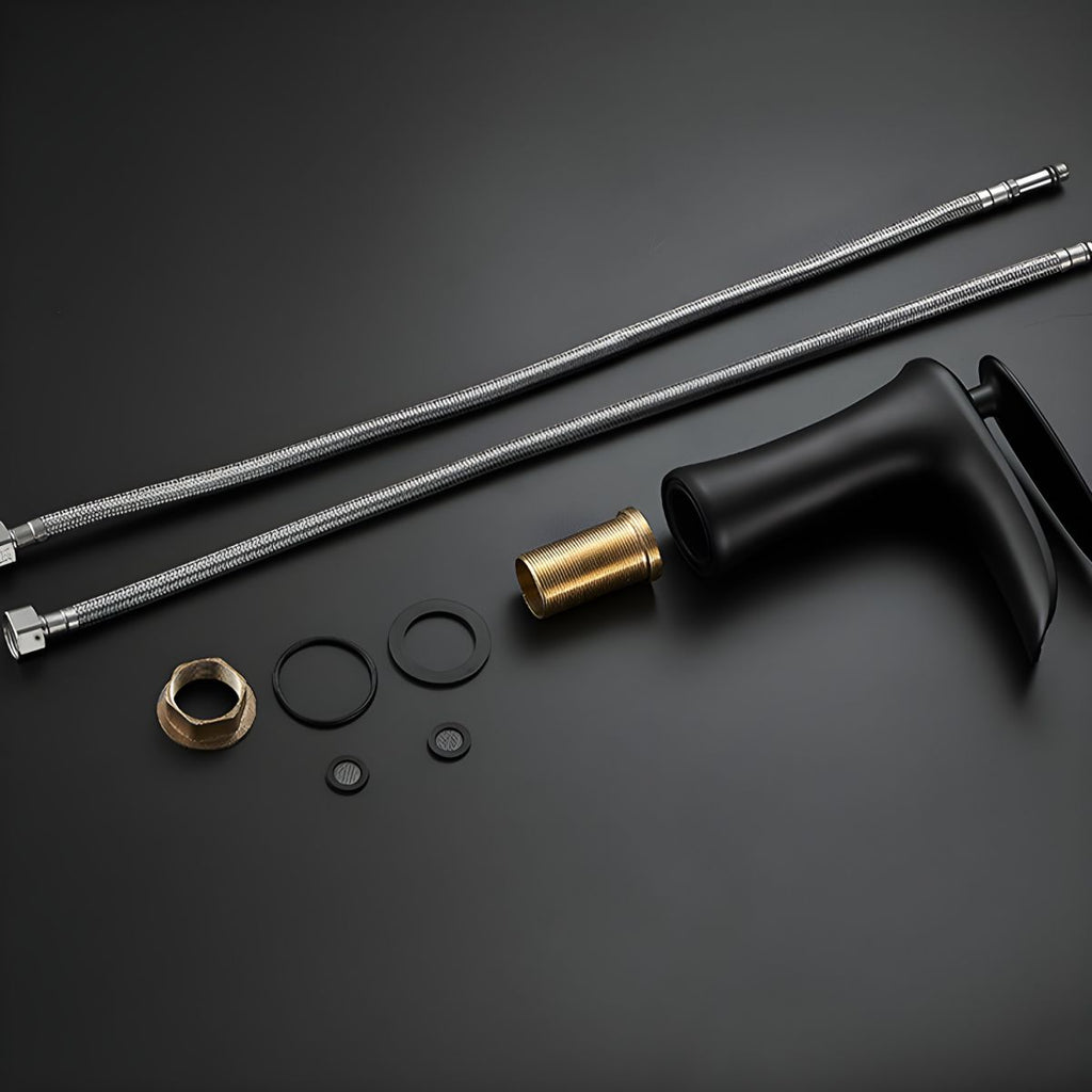 Contemporary Single Handle Desk-mounted Metal Material Basin Waterfall Bathroom Faucet