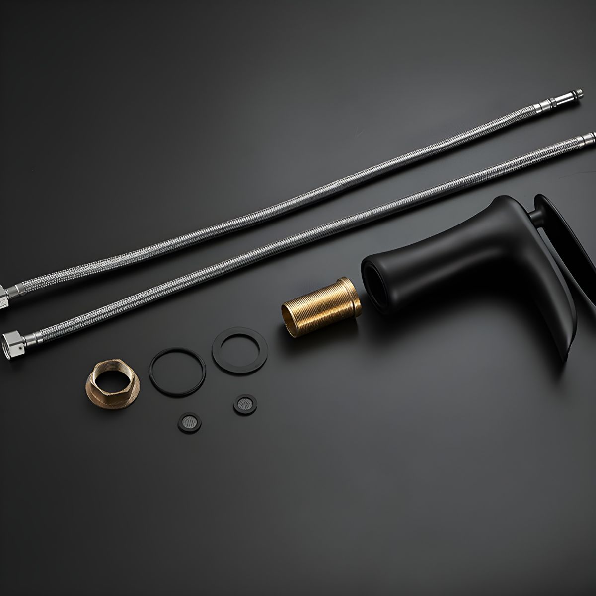 Contemporary Single Handle Desk-mounted Metal Material Basin Waterfall Bathroom Faucet