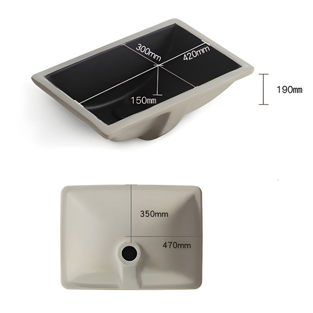 Black Undermount Vanity Sink Modern Porcelain Undermount Vanity Sink