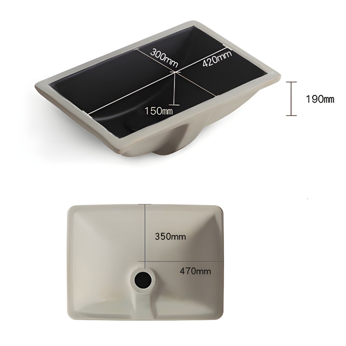 Black Undermount Vanity Sink Modern Porcelain Undermount Vanity Sink