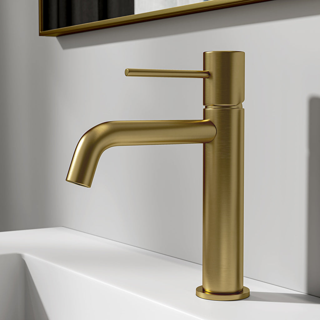 Curved Basin Mixer Tap