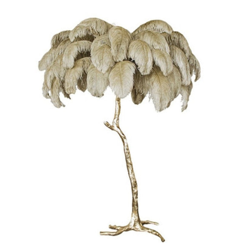 Exotic Led Ostrich Feather Floor Lamp