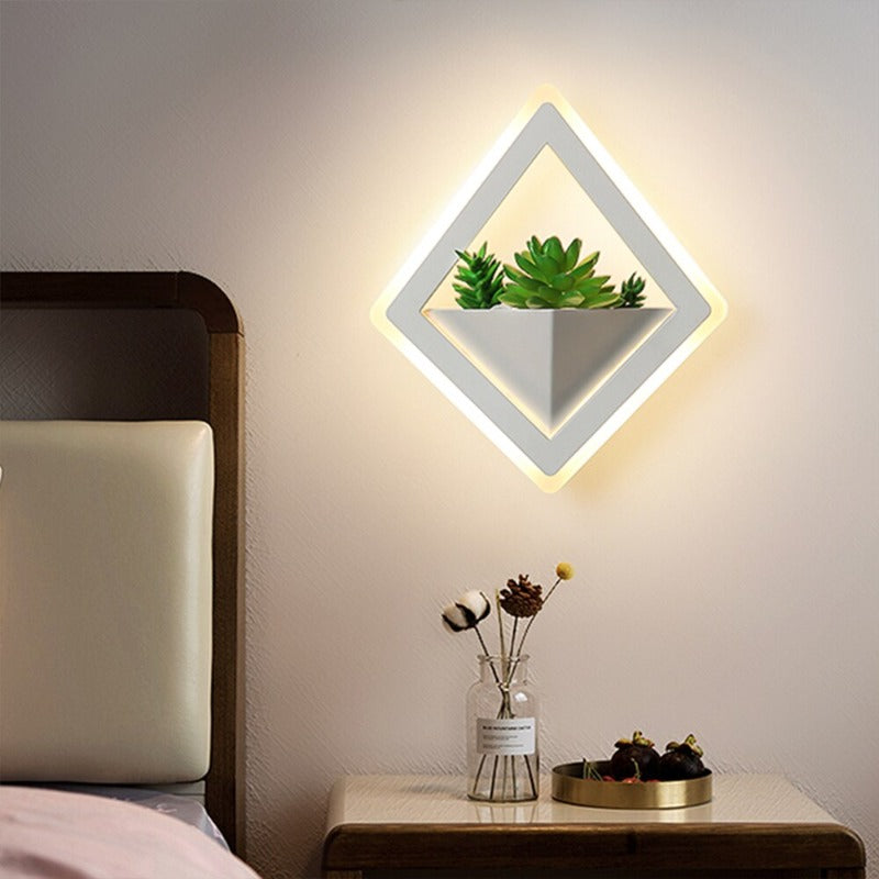 Green Plant Modern Led Metal Wall Light Fixtures