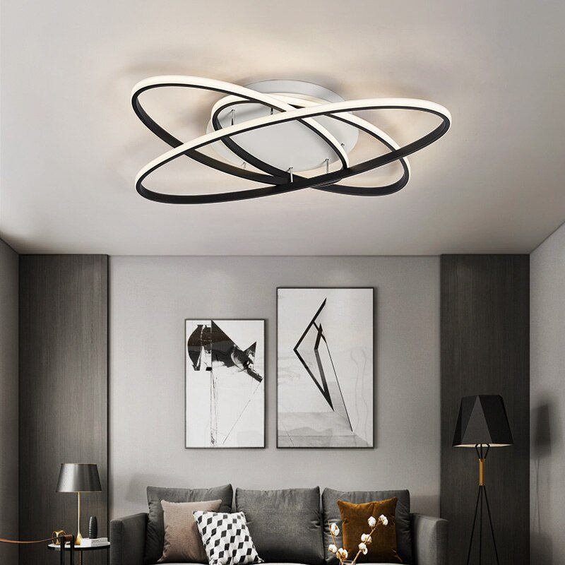 Black Gleam Modern Led Ceiling Light