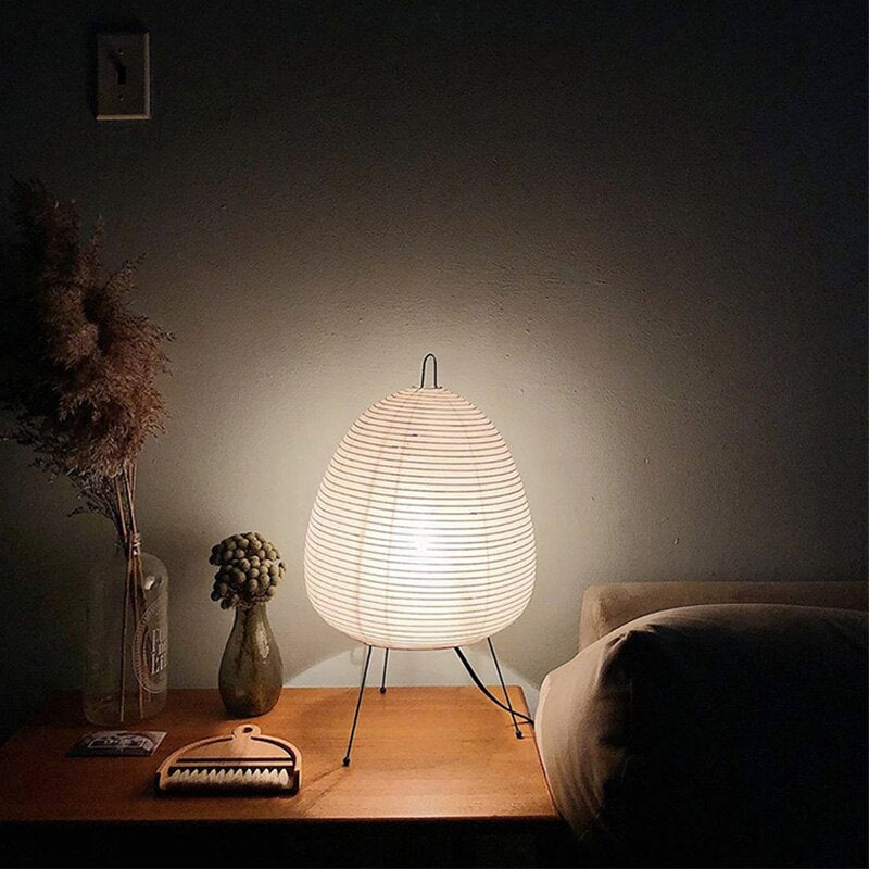 Japanese Style Paper Tripod Table Lamp