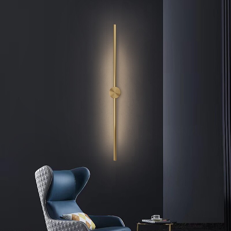 Minimalist Background Copper Wall Lamp