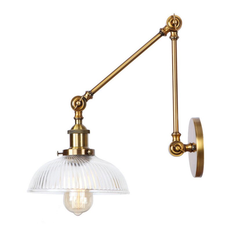 Antique Design Glass Swimming Arm Wall Lamp