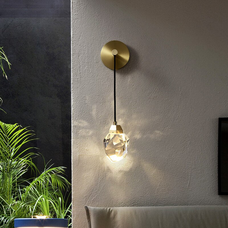 Modern Prism Crystal Wall Lamp