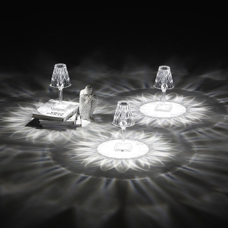 Modern Diamond Crystal Table Lamp