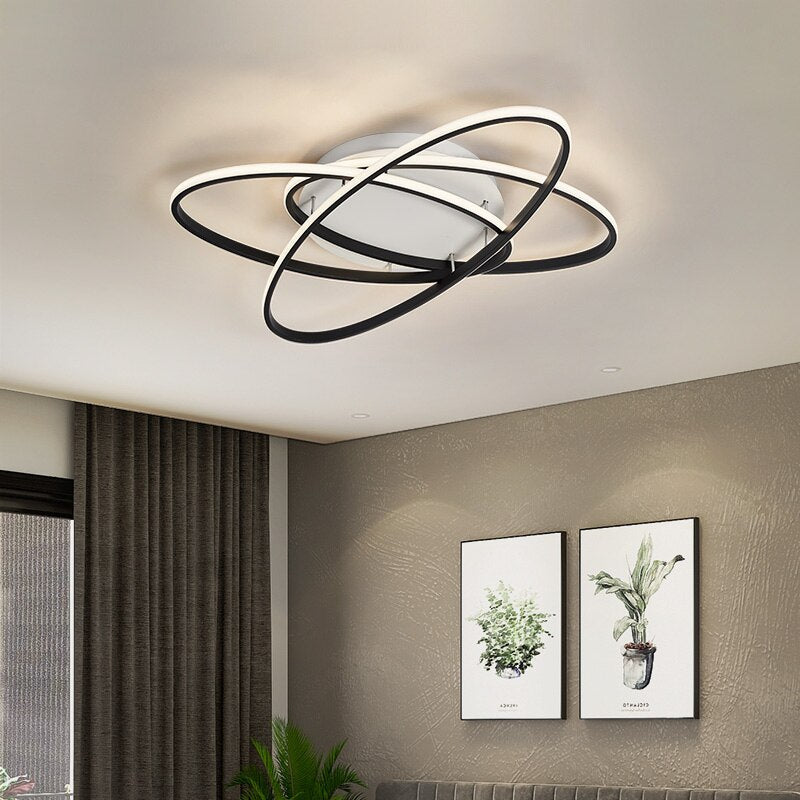 Black Gleam Modern Led Ceiling Light