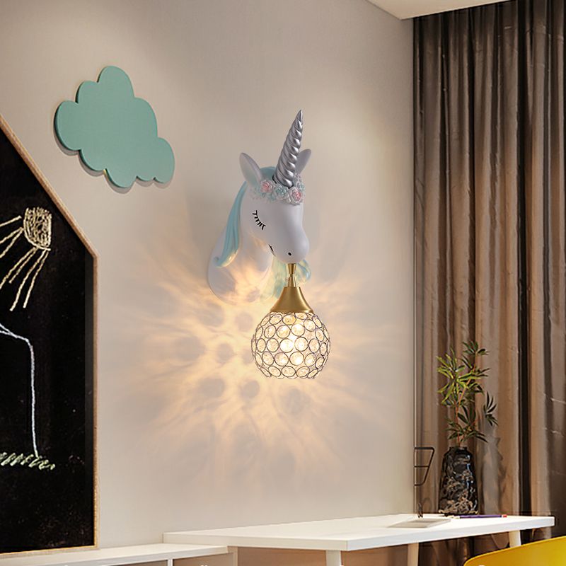 Unicornn Cartoon Kids Wall Hanging Led Lamp