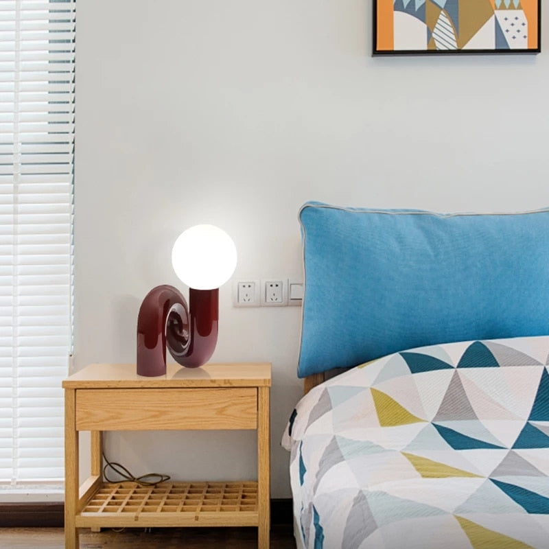 Shiny Glass Ball Led Table Lamp