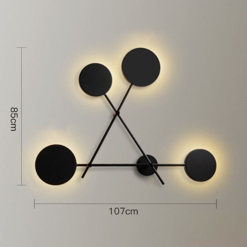 Minimal Dark Dots Led Wall Lamp