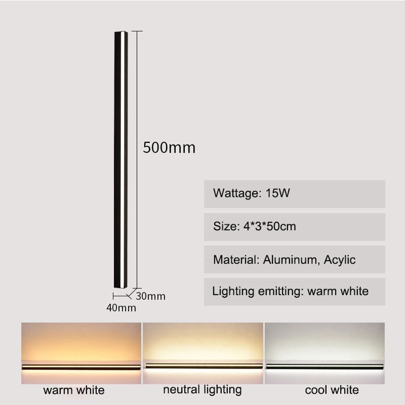 Nordic Modern Minimalist Long Wall Lamp
