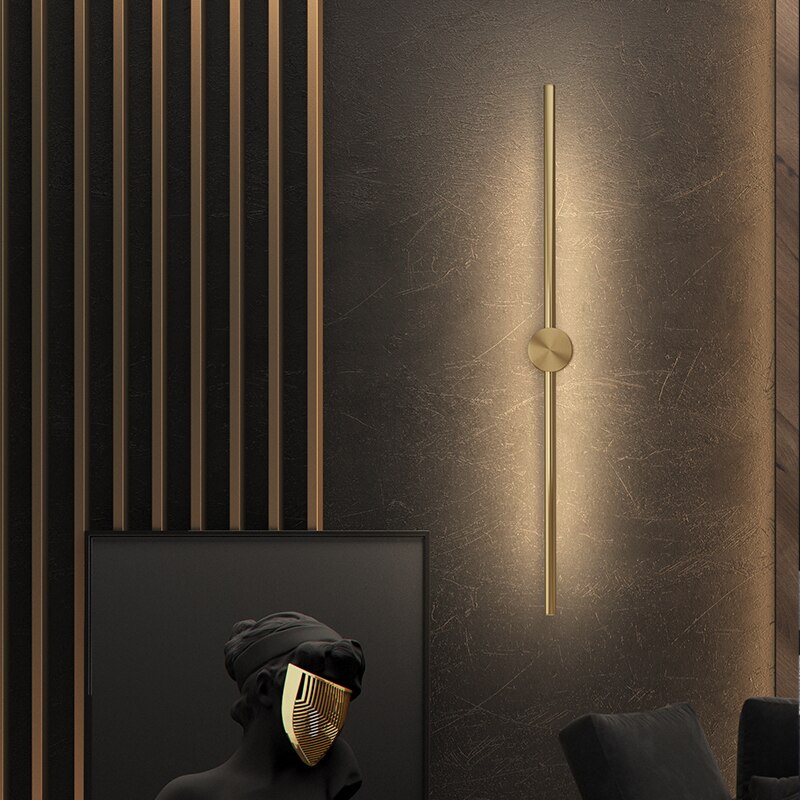 Minimalist Background Copper Wall Lamp