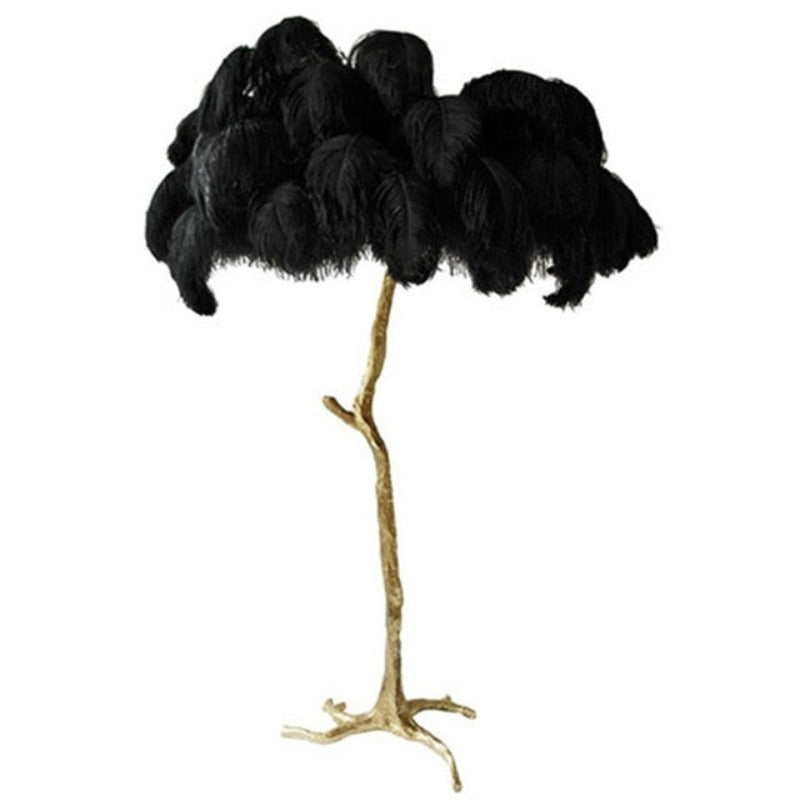 Exotic Led Ostrich Feather Floor Lamp