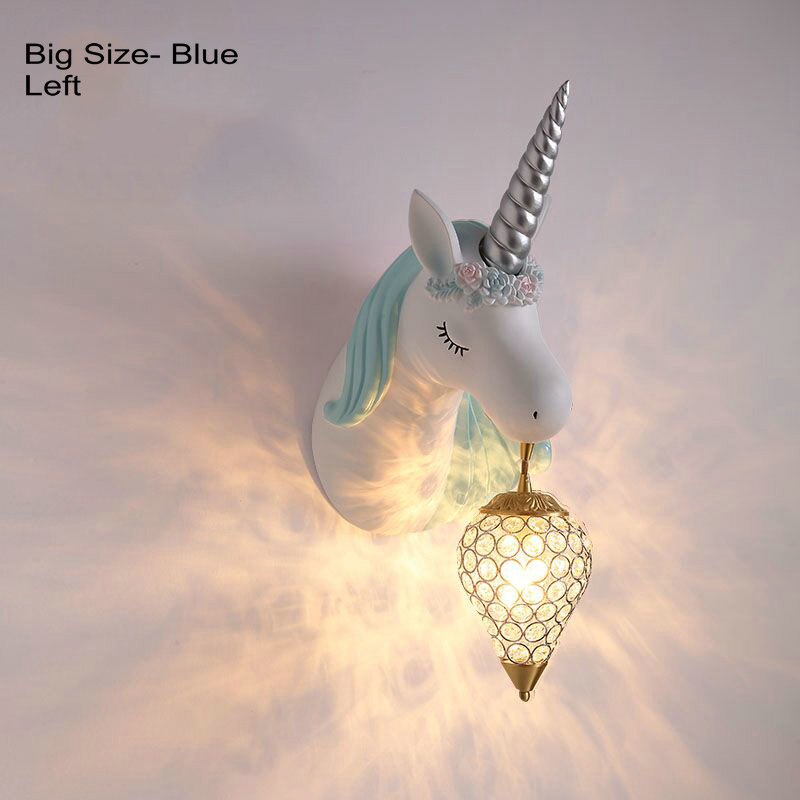 Unicornn Cartoon Kids Wall Hanging Led Lamp