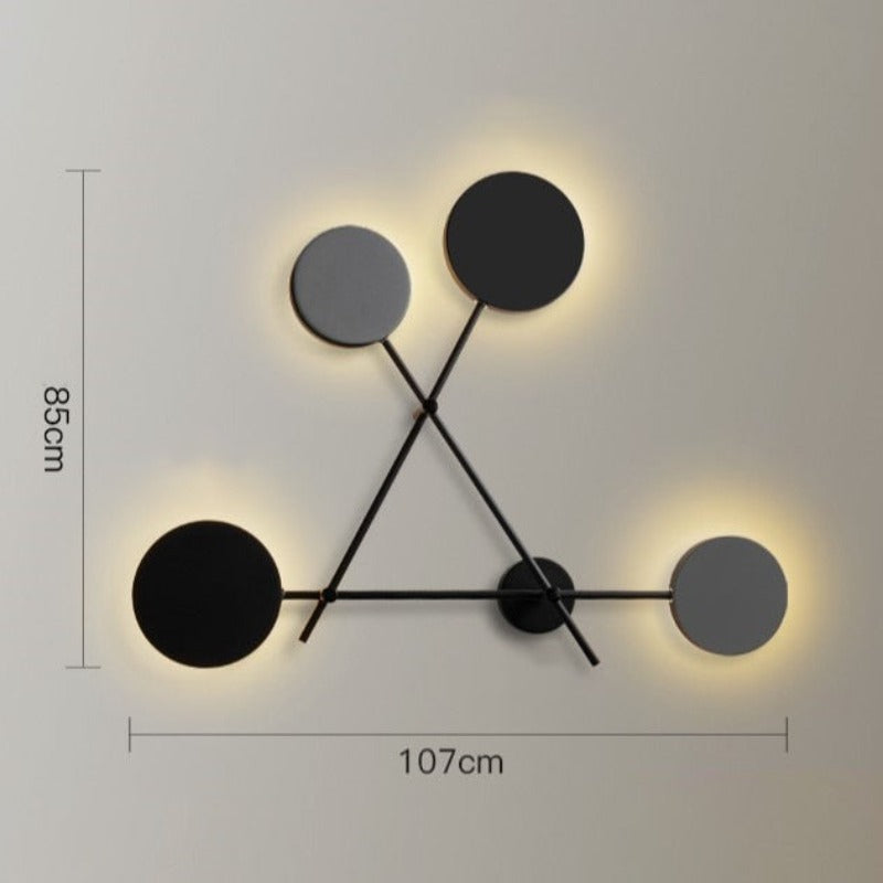 Minimal Dark Dots Led Wall Lamp