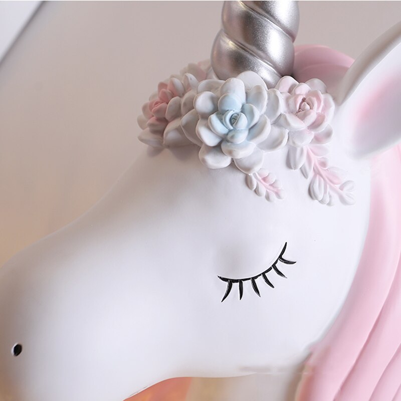 Unicornn Cartoon Kids Wall Hanging Led Lamp
