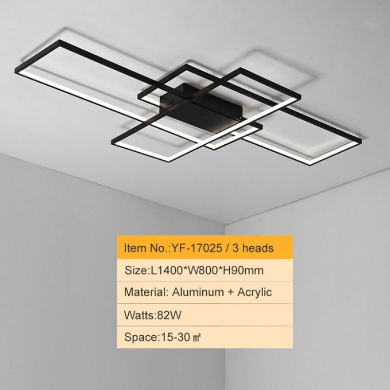 Rectangle Allure Modern Led Ceiling Light