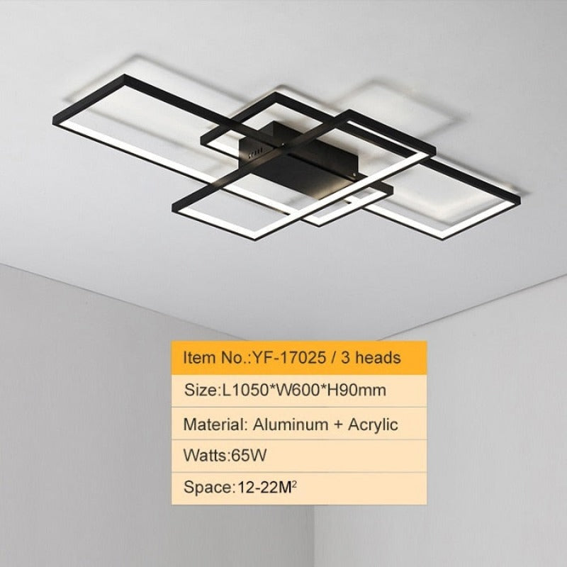 Rectangle Allure Modern Led Ceiling Light