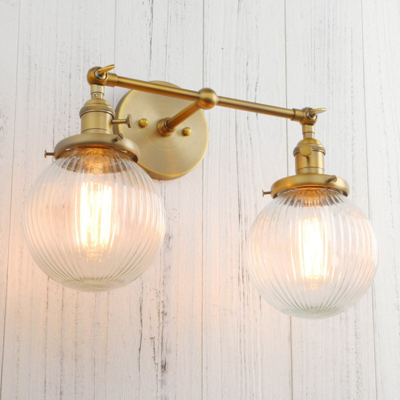 Permo Vintage Globe Glass Wall Sconces