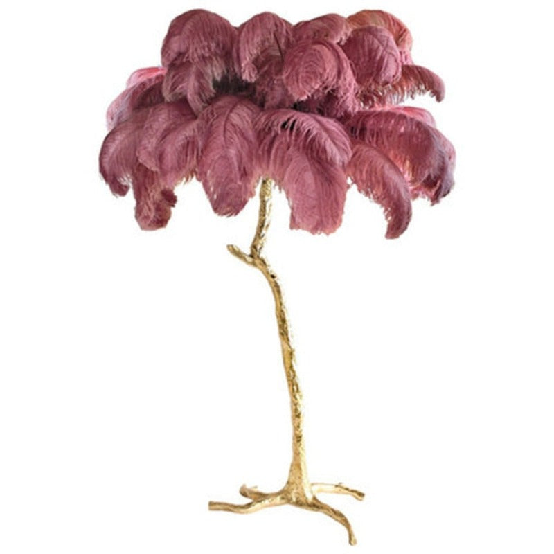 Exotic Led Ostrich Feather Floor Lamp