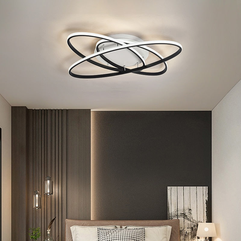 Black Gleam Modern Led Ceiling Light