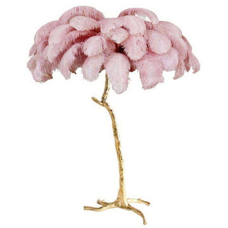 Exotic Led Ostrich Feather Floor Lamp
