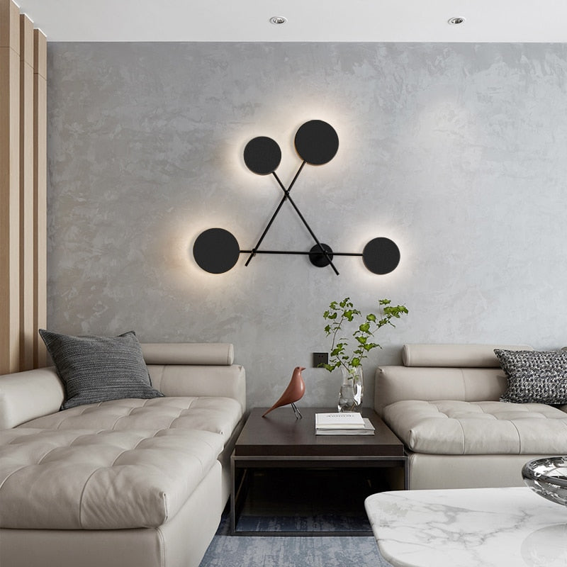 Minimal Dark Dots Led Wall Lamp
