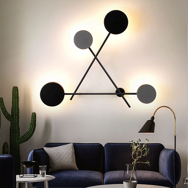 Minimal Dark Dots Led Wall Lamp