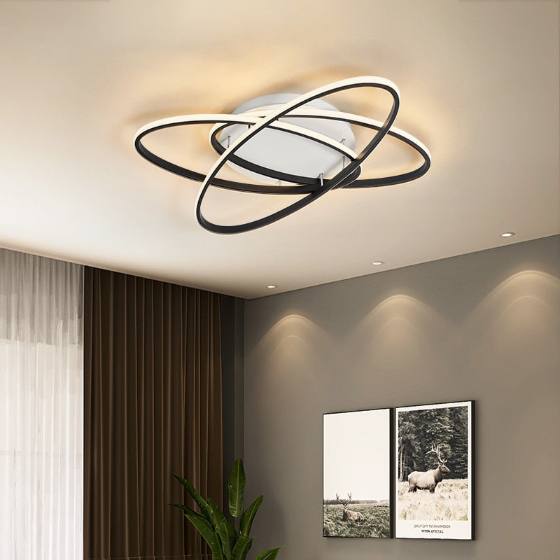 Black Gleam Modern Led Ceiling Light