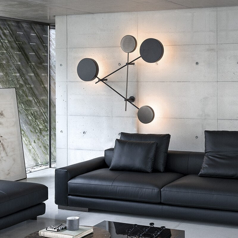 Minimal Dark Dots Led Wall Lamp