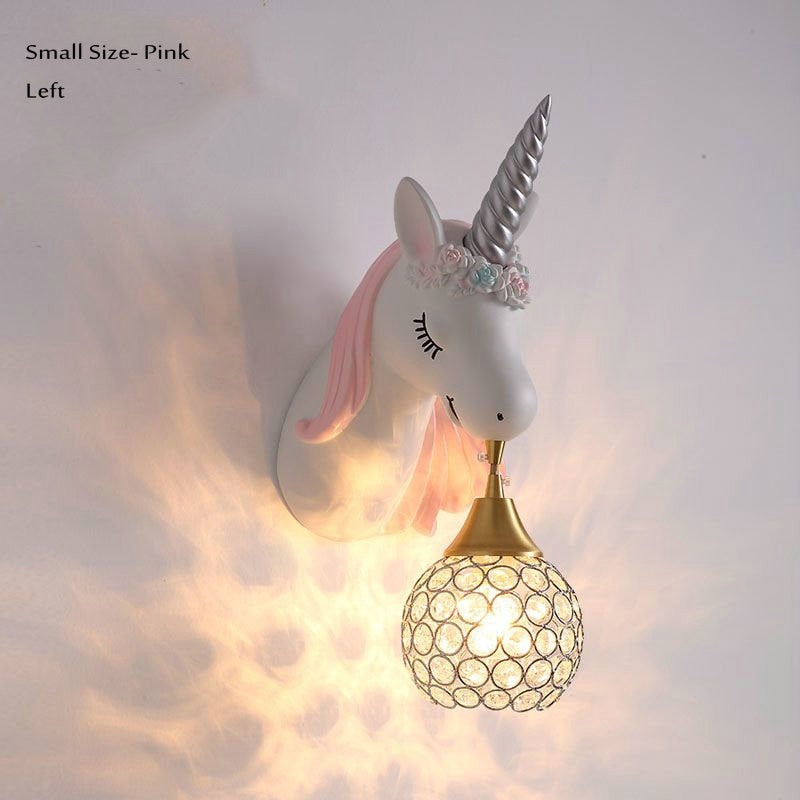 Unicornn Cartoon Kids Wall Hanging Led Lamp