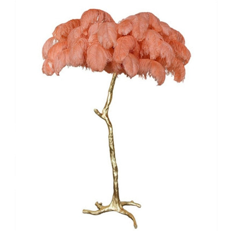 Exotic Led Ostrich Feather Floor Lamp