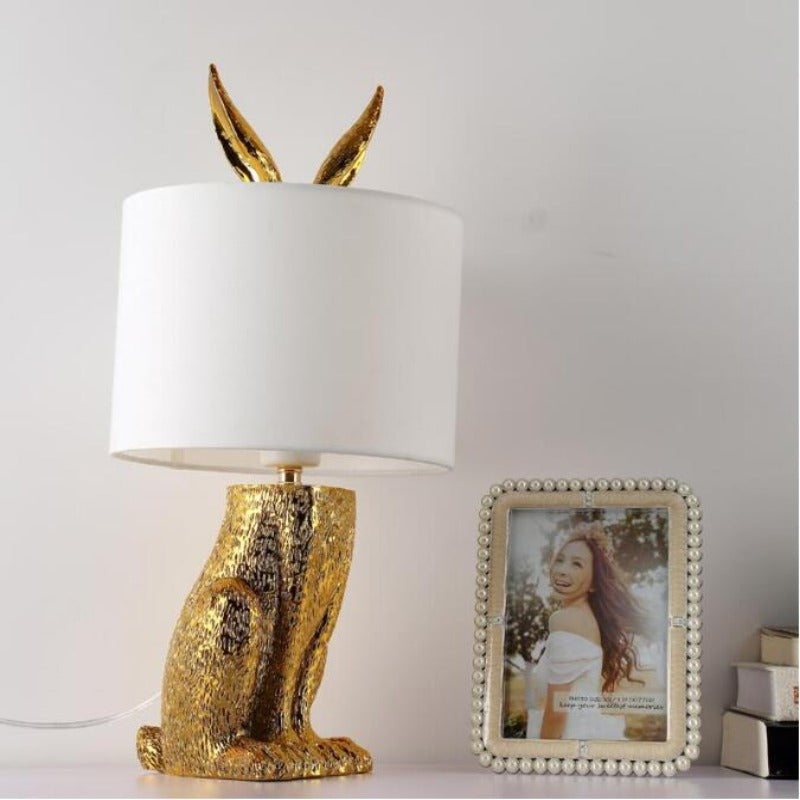Masked Rabbit Resin Table Lamp