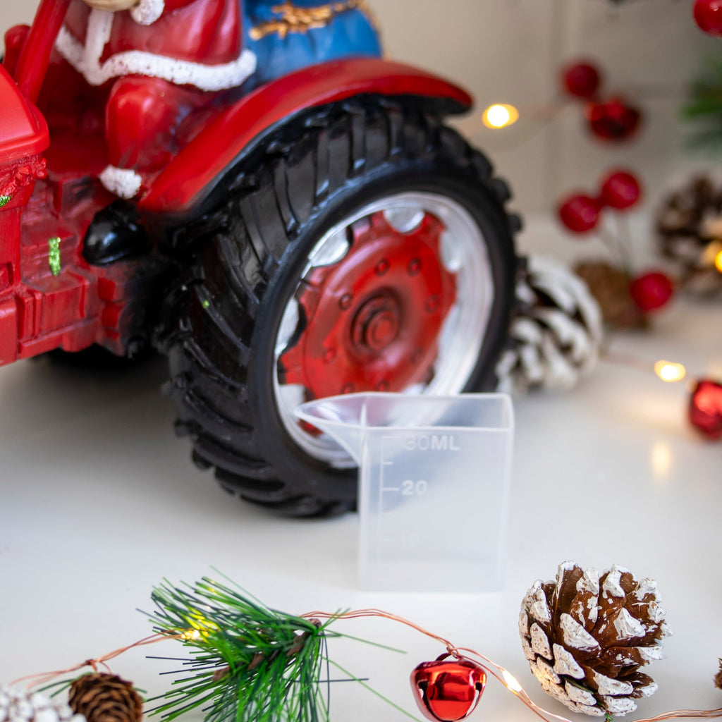 Light Up Santa On Tractor Ornament