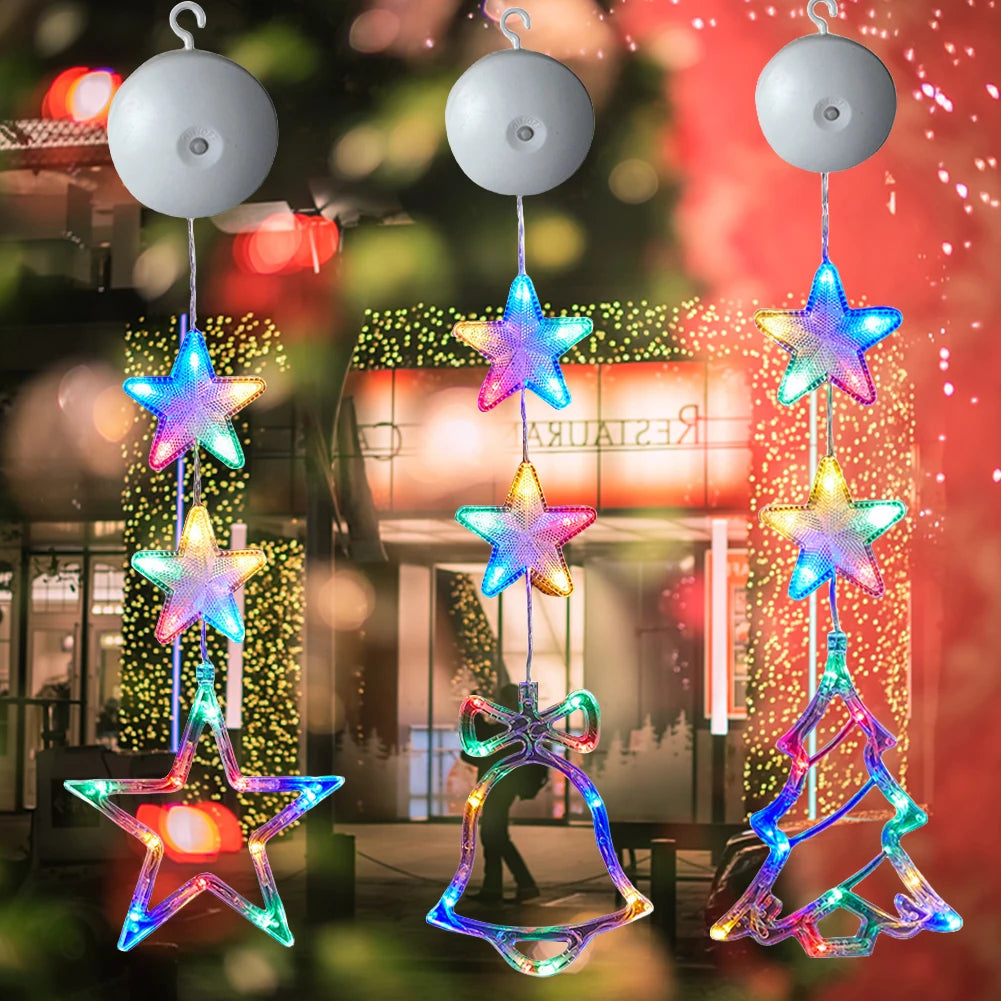 1/3 pçs natal led otário lâmpada multicolorido iluminar pendurado decoração de natal bateria operado para árvore de natal decoração lareira