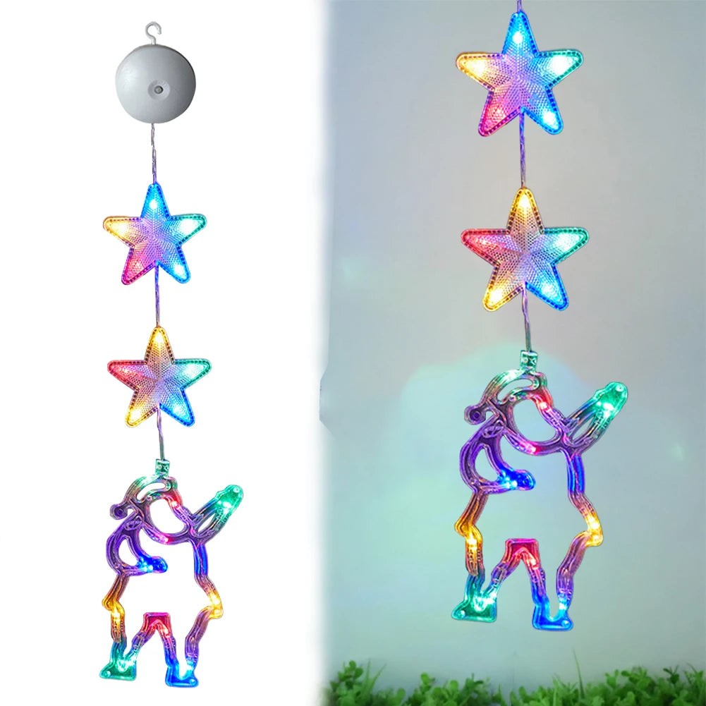 1/3 pçs natal led otário lâmpada multicolorido iluminar pendurado decoração de natal bateria operado para árvore de natal decoração lareira